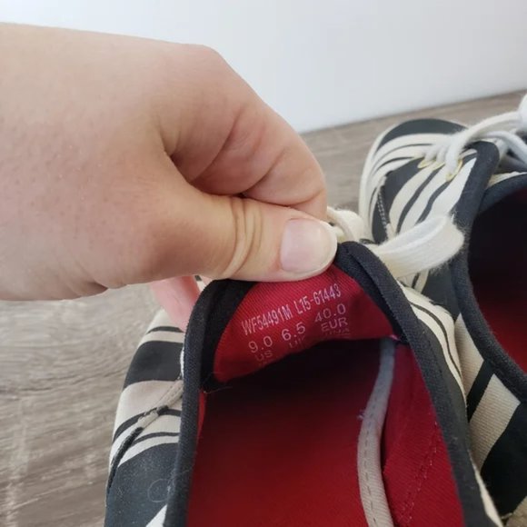 Kate spade platform stripe sneakers black and white - Picture 4 of 6